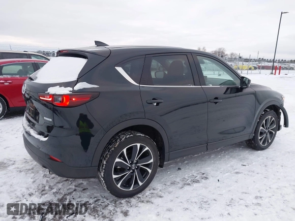 2023 Mazda CX-5 2.5 S Premium Plus Package with VIN JM3KFBEM6P0172890, listed as a IAAI auction lot 41312358 with 19,574 mi miles. Bid and sale history available at carsss.com. Image 4.