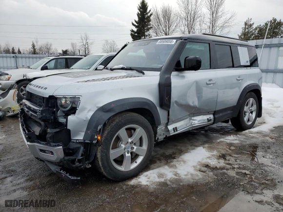 2020 Land Rover Defender First Edition with VIN SALE17EU0L2004283, listed as a Copart auction lot 88909055 with 79,030 mi miles and Clean Title. Bid and sale history available at carsss.com. Image 1.