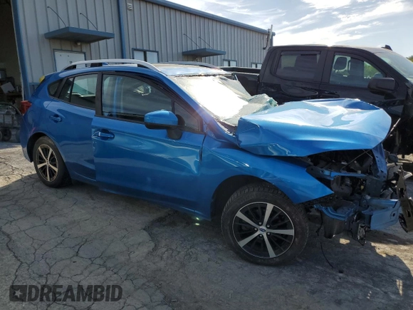 2020 Subaru Impreza Premium with VIN 4S3GTAD6XL3709998, listed as a Copart auction lot 56347995 with 34,867 mi miles and Salvage title. Bid and sale history available at DreamBid. Image 4.