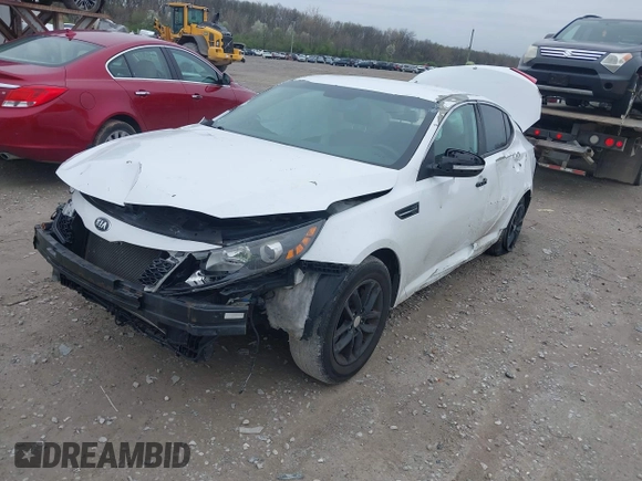 2013 Kia Optima LX with VIN 5XXGM4A73DG256823, listed as a IAAI auction lot 41972558 with 136,867 mi miles. Bid and sale history available at carsss.com. Image 2.