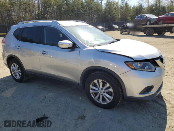 2015 Nissan Rogue SV with VIN KNMAT2MT7FP510292, listed as a Copart auction lot 51860795 with 131,746 mi miles and Salvage Title. Bid and sale history available at DreamBid. Image 4.