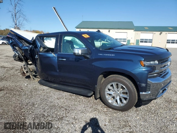 2020 Chevrolet Silverado 1500 LTZ with VIN 1GCUYGET8LZ306482, listed as a Copart auction lot 75839224 with Not Provided miles and Salvage Title. Bid and sale history available at DreamBid. Image 4.