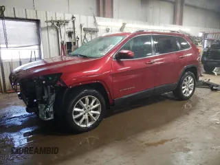 2015 Jeep Cherokee Limited with VIN 1C4PJMDS8FW630837, listed as a Copart auction lot 52094015 with 97,978 mi miles and Salvage Title. Bid and sale history available at DreamBid. Image 1.