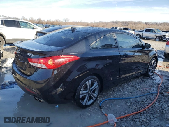 2013 Hyundai Elantra Coupe GS with VIN KMHDH6AE0DU001327, listed as a Copart auction lot 82601274 with 45,293 mi miles and Salvage Title. Bid and sale history available at carsss.com. Image 3.