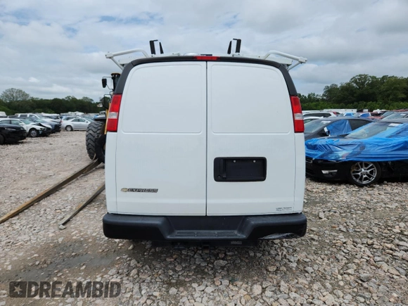 2023 Chevrolet Express Cargo with VIN 1GCWGAFP8P1113635, listed as a Copart auction lot 62947825 with 37,544 mi miles and Salvage title. Bid and sale history available at DreamBid. Image 6.