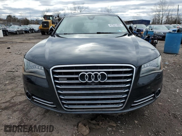 2014 Audi A8 3.0T z VIN WAURGAFD1EN003340, wystawiony jako Copart lot #47531465 z przebiegiem Nie podano mil oraz Szkoda całkowita • Salvage title. Historia ofert i sprzedaży dostępna na DreamBid. Obrazek 5.