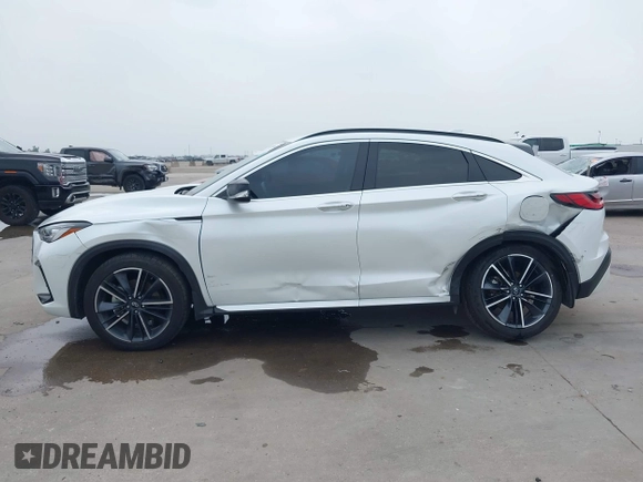 2023 Infiniti QX55 Luxe with VIN 3PCAJ5JR3PF115036, listed as a IAAI auction lot 42290047 with 58,892 mi miles and . Bid and sale history available at DreamBid. Image 14.
