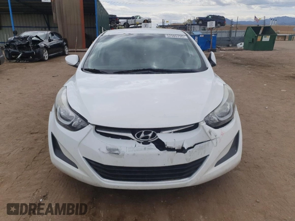 2015 Hyundai Elantra SE with VIN 5NPDH4AE1FH596078, listed as a Copart auction lot 52985755 with 95,758 mi miles and Salvage title. Bid and sale history available at DreamBid. Image 5.
