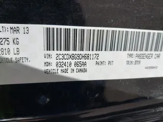 2013 Dodge Charger SE with VIN 2C3CDXBG9DH681172, listed as a IAAI auction lot 41761125 with 117,040 mi miles. Bid and sale history available at carsss.com. Image 9.