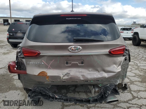 2020 Hyundai Santa Fe SE with VIN 5NMS23AD9LH264926, listed as a Copart auction lot 53809265 with 57,780 mi miles and Salvage title. Bid and sale history available at DreamBid. Image 6.