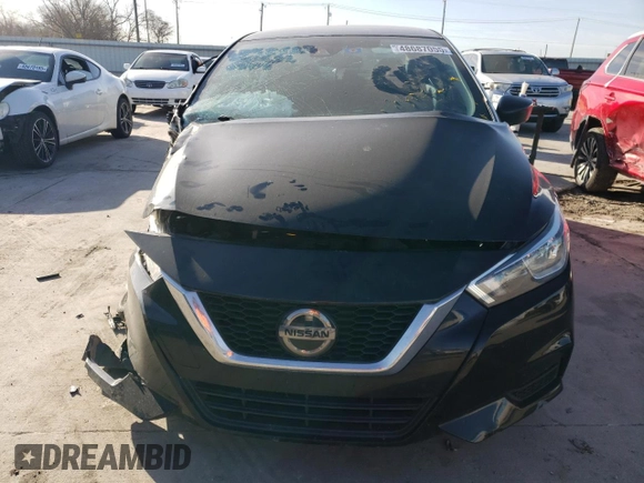 2021 Nissan Versa S with VIN 3N1CN8DV3ML907131, listed as a Copart auction lot 48687055 with 28,266 mi miles and Salvage Title. Bid and sale history available at carsss.com. Image 5.