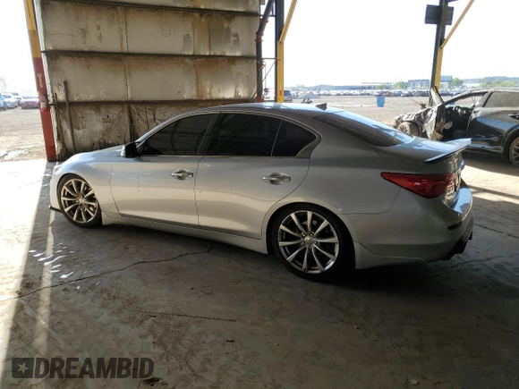 2017 Infiniti Q50 Sport with VIN JN1EV7APXHM733062, listed as a Copart auction lot 54574055 with 105,808 mi miles and Salvage title. Bid and sale history available at DreamBid. Image 2.
