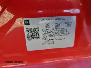 2018 Chevrolet Sonic LT z VIN 1G1JD6SB5J4118848, wystawiony jako Copart lot #83615174 z przebiegiem 17 483 mil mil oraz Szkoda całkowita • Salvage title. Historia ofert i sprzedaży dostępna na DreamBid. Obrazek 16.