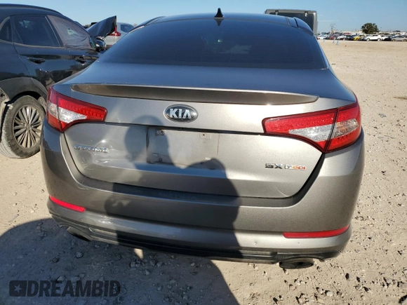 2013 Kia Optima SX with VIN 5XXGR4A66DG182998, listed as a Copart auction lot 46853795 with 138,362 mi miles and Salvage Title. Bid and sale history available at carsss.com. Image 6.