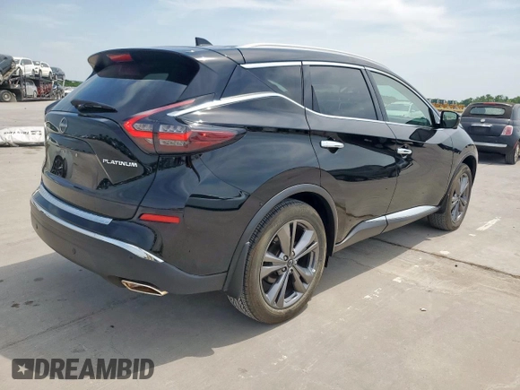 2023 Nissan Murano Platinum with VIN 5N1AZ2DJXPC139095, listed as a Copart auction lot 53687355 with 8,007 mi miles and Non Repairable. Bid and sale history available at DreamBid. Image 3.