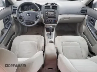 2005 Kia Spectra LX with VIN KNAFE121255179334, listed as a Copart auction lot 53144295 with 147,989 mi miles and Clean Title. Bid and sale history available at carsss.com. Image 8.
