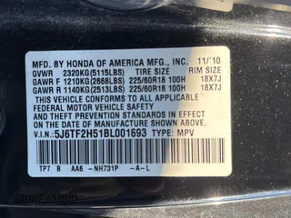 2011 Honda Accord Crosstour EX-L with VIN 5J6TF2H51BL001693, listed as a Copart auction lot 85733664 with 238,995 mi miles and Clean Title. Bid and sale history available at carsss.com. Image 10.