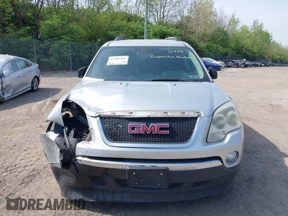 2010 GMC Acadia SLE with VIN 1GKLRLED7AJ109331, listed as a IAAI auction lot 42102189 with 158,125 mi miles and . Bid and sale history available at DreamBid. Image 13.