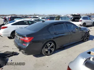 2018 BMW 7 Series 750i with VIN WBA7F0C55JGM23635, listed as a Copart auction lot 83718114 with 0 mi miles and Salvage Title. Bid and sale history available at carsss.com. Image 3.