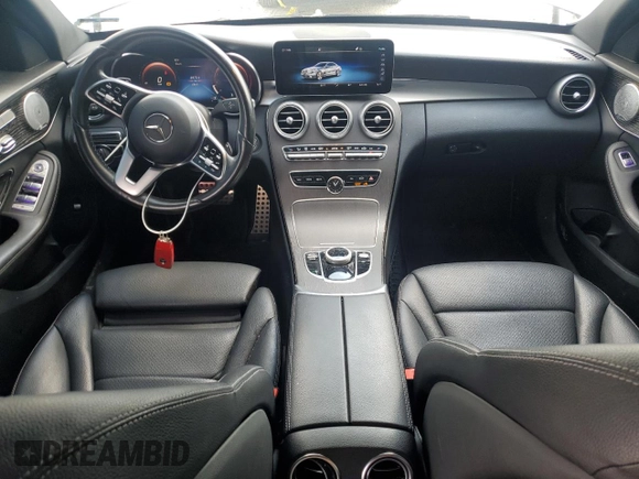 2021 Mercedes-Benz C 300 with VIN W1KWF8EB4MR651866, listed as a Copart auction lot 57775215 with 58,641 mi miles and Non repairable. Bid and sale history available at DreamBid. Image 8.