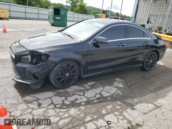 2018 Mercedes-Benz CLA 250 with VIN WDDSJ4EB1JN663031, listed as a Copart auction lot 61464505 with 102,754 mi miles and Salvage title. Bid and sale history available at DreamBid. Image 1.