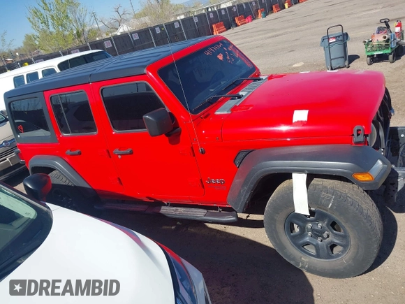 2020 Jeep Wrangler Unlimited Willys with VIN 1C4HJXDN5LW130646, listed as a IAAI auction lot 41979764 with 66,244 mi miles and . Bid and sale history available at DreamBid. Image 13.