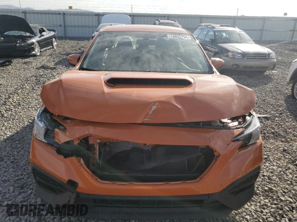 2023 Subaru WRX with VIN JF1VBAA61P9817482, listed as a Copart auction lot 74852794 with 6,127 mi miles and Salvage title. Bid and sale history available at DreamBid. Image 5.