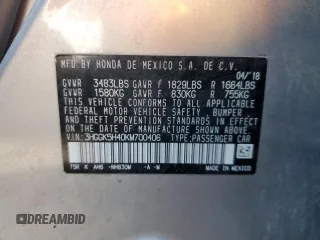 2019 Honda Fit LX with VIN 3HGGK5H40KM700406, listed as a Copart auction lot 44016315 with Not Provided miles and Salvage Title. Bid and sale history available at DreamBid. Image 12.