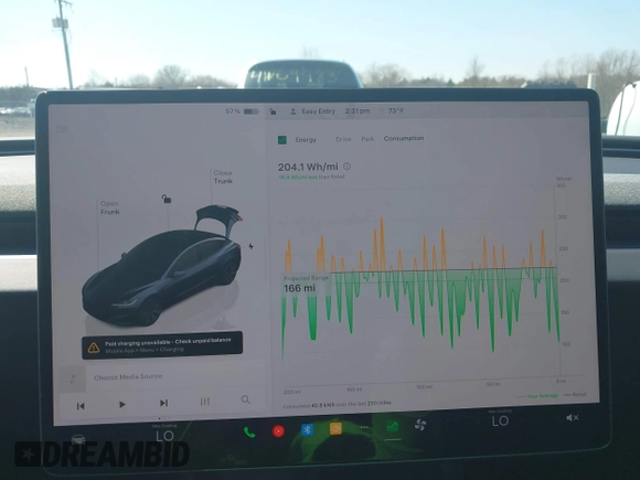 2024 Tesla Model 3 with VIN 5YJ3E1EA6RF728507, listed as a IAAI auction lot 41730403 with 17,563 mi miles and . Bid and sale history available at DreamBid. Image 17.