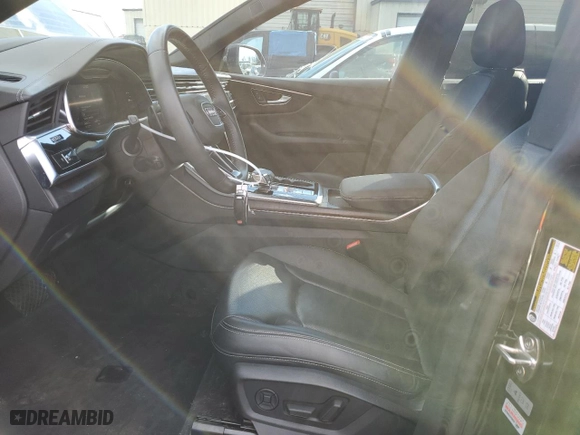 2020 Audi Q8 Prestige with VIN WA1FVAF18LD010042, listed as a Copart auction lot 44043535 with 36257 miles and Salvage Title. Bid and sale history available at carsss.com. Image 7.