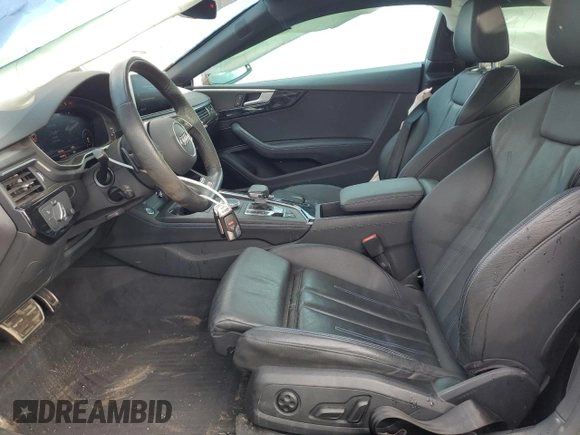 2019 Audi A5 Premium Plus with VIN WAUTNAF52KA030215, listed as a Copart auction lot 51474545 with 53,320 mi miles and Clean Title. Bid and sale history available at DreamBid. Image 7.