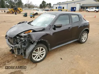 2015 Nissan Juke S with VIN JN8AF5MR7FT510592, listed as a Copart auction lot 48353095 with 0 mi miles and Salvage Title. Bid and sale history available at carsss.com. Image 1.