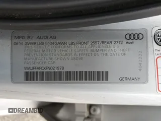 2015 Audi A6 2.0T Premium with VIN WAUFFAFCXFN021978, listed as a Copart auction lot 42645965 with 151,978 mi miles and Clean Title. Bid and sale history available at carsss.com. Image 12.