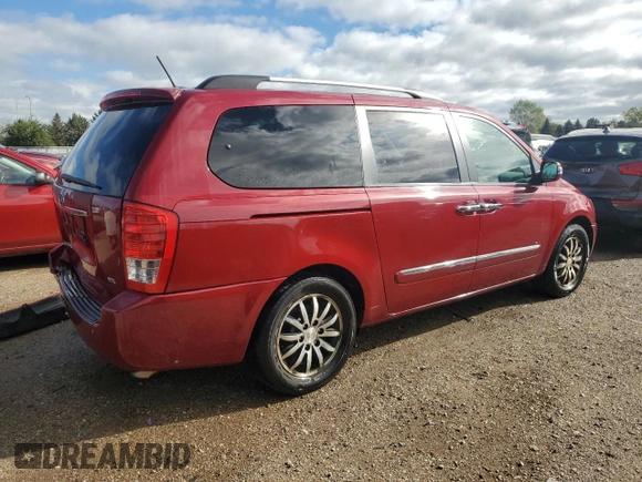 2012 Kia Sedona EX with VIN KNDMH4C74C6497419, listed as a Copart auction lot 72339504 with 142,115 mi miles and Salvage Title. Bid and sale history available at carsss.com. Image 3.