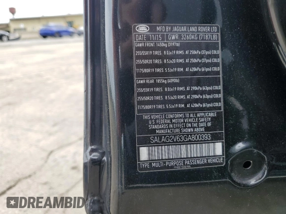 2016 Land Rover LR4 HSE with VIN SALAG2V63GA800393, listed as a Copart auction lot 62300435 with 81,061 mi miles and Clean title. Bid and sale history available at DreamBid. Image 13.