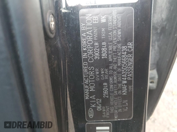 2013 Kia Forte SX с VIN KNAFW4A35D5668438, выставлен на аукционе Copart как лот 76754204 с пробегом 131 950 миль миль и Списание • Salvage title. История ставок и продаж доступна на DreamBid. Изображение 12.