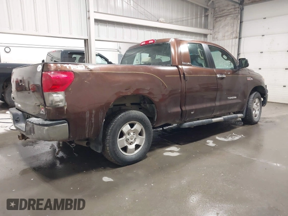 2007 Toyota Tundra SR5 with VIN 5TFBT54187X007232, listed as a IAAI auction lot 41848302 with 168,324 mi miles and . Bid and sale history available at DreamBid. Image 4.