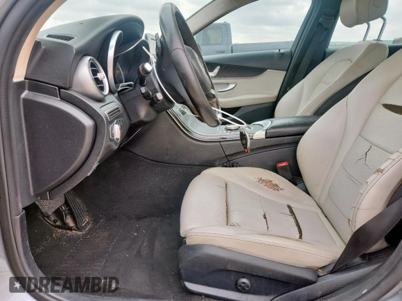 2017 Mercedes-Benz C 300 with VIN 55SWF4JB0HU231721, listed as a Copart auction lot 59524015 with 103,995 mi miles and Salvage title. Bid and sale history available at DreamBid. Image 7.