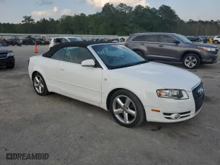 2007 Audi A4 3.2L with VIN WAUDH48H07K034835, listed as a Copart auction lot 52779265 with 77,383 mi miles and Salvage Title. Bid and sale history available at carsss.com. Image 4.