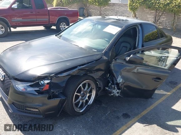 2016 Audi A4 Premium with VIN WAUAFAFL0GN016185, listed as a IAAI auction lot 41691573 with 81,501 mi miles. Bid and sale history available at carsss.com. Image 6.