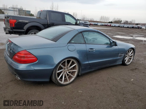 2003 Mercedes-Benz SL 500 with VIN WDBSK75F93F008171, listed as a Copart auction lot 83149314 with 152,312 mi miles and Clean title. Bid and sale history available at DreamBid. Image 3.