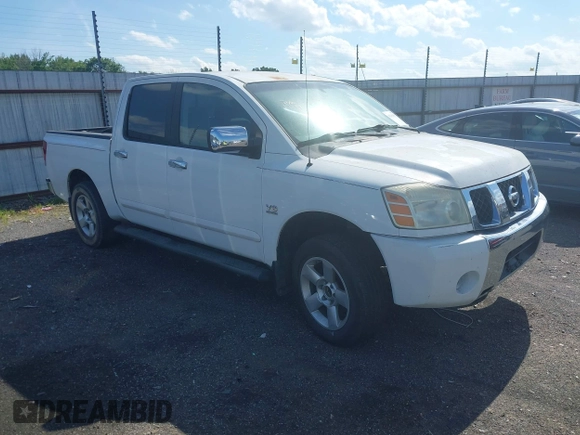 2004 Nissan Titan LE with VIN 1N6AA07A04N561241, listed as a IAAI auction lot 42180597 with 166,529 mi miles and . Bid and sale history available at DreamBid. Image 1.