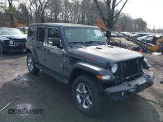 2021 Jeep Wrangler Unlimited Willys Sport with VIN 1C4HJXDGXMW767633, listed as a IAAI auction lot 41700168 with 37,994 mi miles and . Bid and sale history available at DreamBid. Image 1.