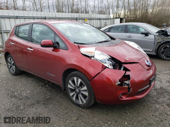 2015 Nissan LEAF SV with VIN 1N4AZ0CPXFC301245, listed as a Copart auction lot 45902623 with 75,831 mi miles. Bid and sale history available at carsss.com. Image 4.