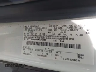 2018 Ford Transit with VIN 1FTYR1YM3JKA06936, listed as a IAAI auction lot 42504298 with 139,713 mi miles and . Bid and sale history available at DreamBid. Image 9.