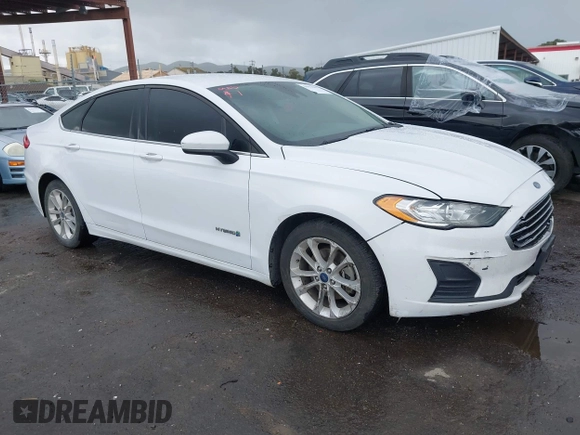 2019 Ford Fusion Hybrid SE with VIN 3FA6P0LU9KR206740, listed as a IAAI auction lot 41933661 with 143,111 mi miles. Bid and sale history available at carsss.com. Image 1.