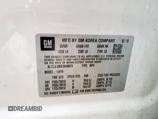 2020 Chevrolet Trax LT z VIN KL7CJLSB9LB048970, wystawiony jako Copart lot #49674385 z przebiegiem 108 291 mil mil oraz Czysty tytuł • Clean title. Historia ofert i sprzedaży dostępna na DreamBid. Obrazek 13.