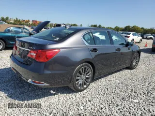 2016 Acura RLX Tech Pkg with VIN JH4KC1F53GC001160, listed as a Copart auction lot 70796374 with 104,174 mi miles and Salvage Title. Bid and sale history available at carsss.com. Image 3.