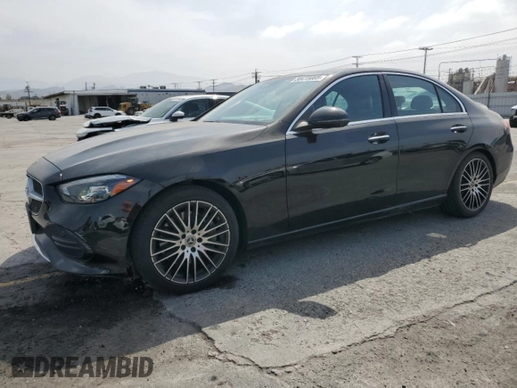 2022 Mercedes-Benz C 300 with VIN W1KAF4GB9NR009841, listed as a Copart auction lot 58415085 with 26,465 mi miles and Salvage title. Bid and sale history available at DreamBid. Image 1.