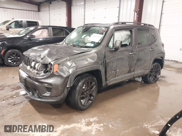 2021 Jeep Renegade Latitude with VIN ZACNJDBB1MPM71726, listed as a IAAI auction lot 41607723 with 30,655 mi miles. Bid and sale history available at carsss.com. Image 2.